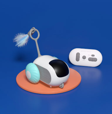 Remote Control Interactive Cat Car Toy USB Charging - Orange Sports Car
